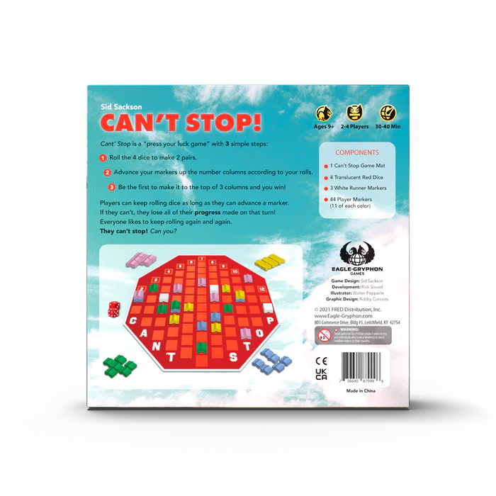 Sortons le grand jeu] Can't Stop - Sid Sackson • Proxi-Jeux