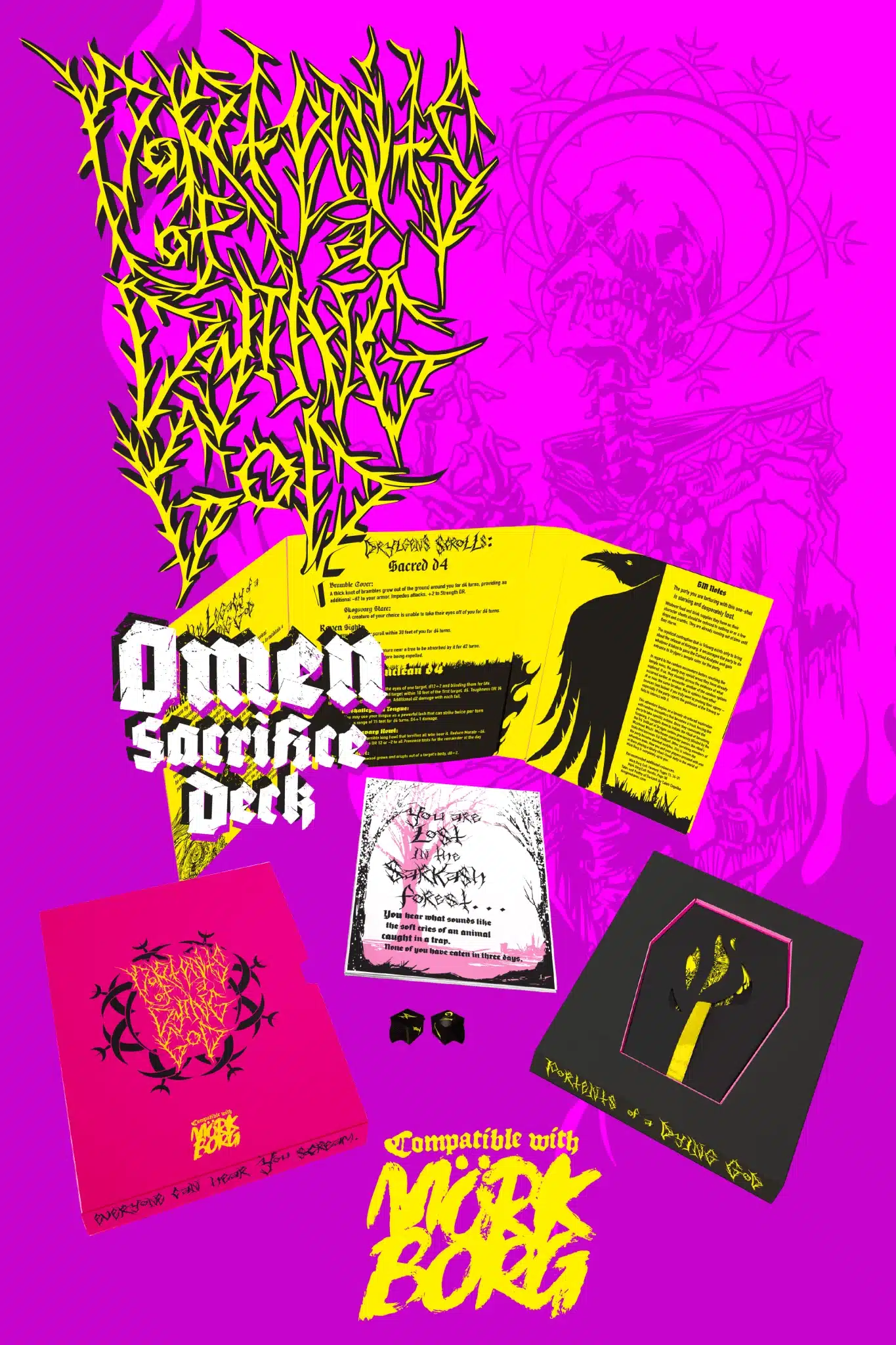 Featured image for “Portents of a Dying God: Omen Deck (Mork Borg)”
